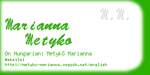 marianna metyko business card