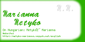 marianna metyko business card